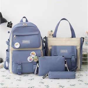 Maleta Mochila Morral Bolso Estuche Escolar Viajero 5 Piezas Azul