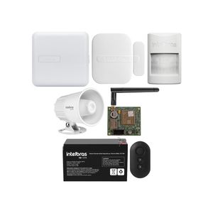 Kit de Alarma Inalámbrica con Central Monitoreada de 48 Zonas para Hogares y Negocios KIT AMT 2018 E SMART