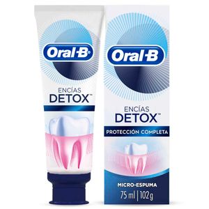 Crema Dental Oral B con Flúor Encías Detox Deep Clean 75 Ml