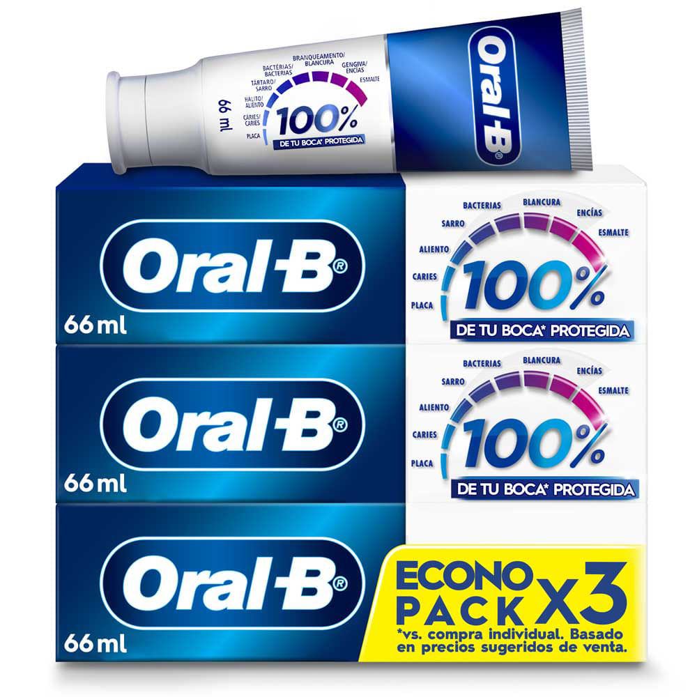 Crema Dental Oral B para Blanqueamiento, Encias y más