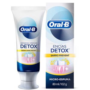 Crema Dental Oral B Encías Detox Sarro Defense 80 Ml