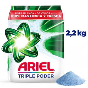 Detergente Ariel Triple Poder en Polvo 2,2 Kg