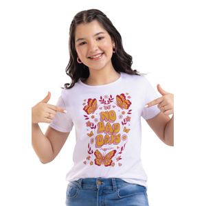 Camiseta Infantil Femenino Blanco Mp 4076