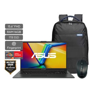 Portátil ASUS Vivobook Go 15" E1504FA-NJ1092W AMD Ryzen 5 16GB 1TB + Morral Y Mouse