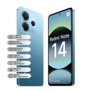 Celular Xiaomi Redmi Note 14 128 GB/6 GB RAM Azul