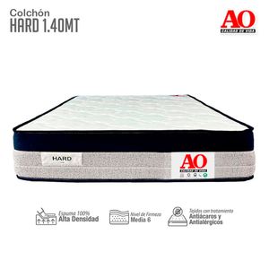 Colchon AO Hard Foam Doble 140 X 190 X 25 Espuma