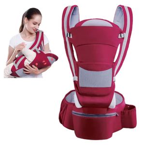 Cargador Canguro Ergonomico Asiento Multifuncional Para Bebe Rojo