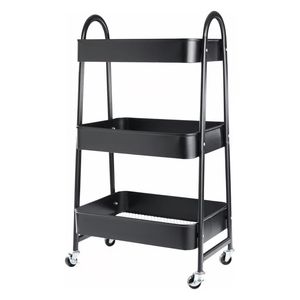 Carrito Organizador Con Ruedas Metalico 3 Niveles