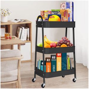 Carrito Organizador Con Ruedas Metalico 3 Niveles