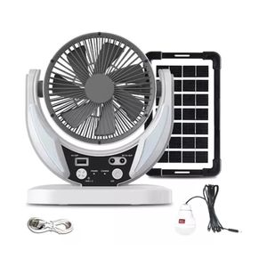 Ventilador Recargable Con Panel Solar 8025