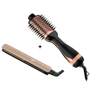 Combo Plancha Keratina Y Cepillo Secador Keratina
