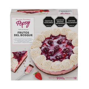 Postre Popsy Helado Frutos del Bosque Gourmet 900 G