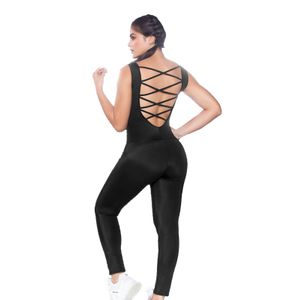 Enterizo Largo Mujer Negro Fi 87216