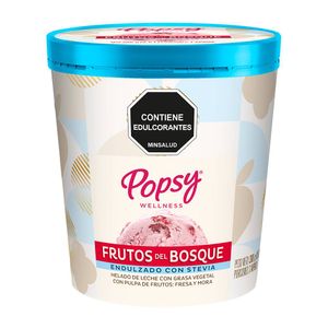 Helado Popsy Fruto del Bosque Endulzado con Stevia 300 G