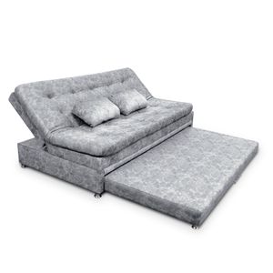 Sofa cama Nido Tarima Olsen Tela Gris - Incluye Cojines