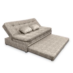 Sofa cama Nido Tarima Olsen Tela Camel - Incluye Cojines