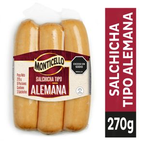 SALCHICHA MONTICELLO T/ALEMANA 270GR