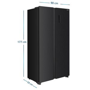 Nevecón Mabe 480 Lt Brutos Side by Side No Frost Black Steel Msl480Lplps0