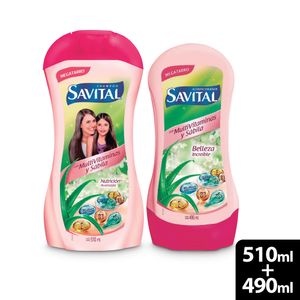 Shampoo Savital Multivitaminas 510 Ml + Acondicionador 490 Ml