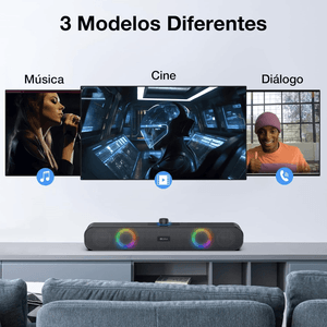 Bocina Inalambrica 1hora Barra De Sonido Rgb Bt Usb Boc241
