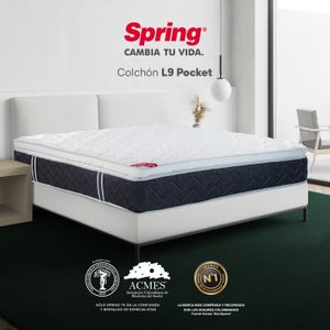 Colchón Queen Spring L9 Pocket 160 x 190 x 32 cm