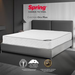 Colchón Doble Spring Blanco Resortado 140 x 190 x 26 cm
