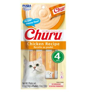 SNACK CHURU CAT TREAT CHICKEN REC 4X56G