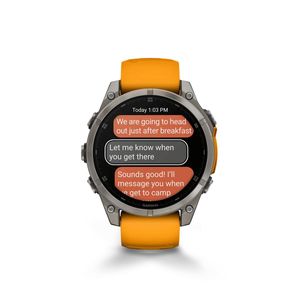Reloj Garmin Fenix 8 47mm Amoled Zafiro Titanio Naranja