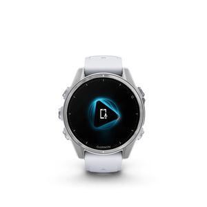 Reloj Garmin Fenix 8 43mm Amoled Plata Banda Silicona Blanca