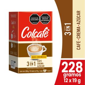 CAFE COLCAFE 3EN1 MAS CREMOSO 12SOB 19g