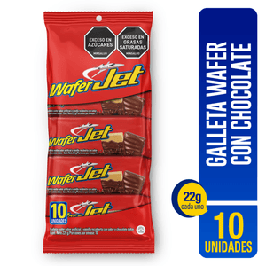 GALLETA WAFFER JET X10 22 g, VAINILLA
