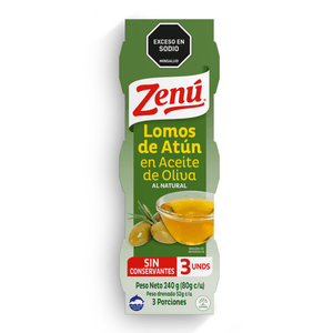 ATUN ZENU LOMO E/ACEITE OLIVA 80g X3