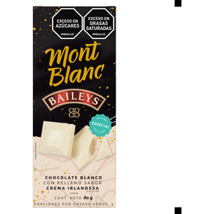 CHOCOLATINA MONTBLANC BAILEYS BLANC 80g