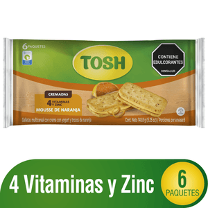 GALLETA TOSH MOUSE NARANJA 148.8 g