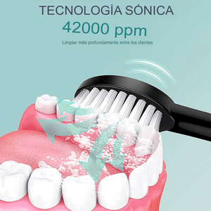 Cepillo Dental Electrico Recargable 6 Velocidades USB-Blanco