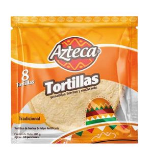 Tortilla Azteca Tradicional Burrito/Quesadilla 580 G X8 Unds