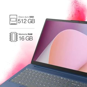 Computador Portatil Lenovo AMD Ryzen 5-7520U Ram 16GB - 512GB 15,6 Pulgadas - Azul