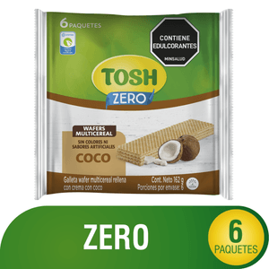 GALLETA TOSH WAFFER MULTCER COCO X6 162g
