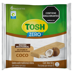 GALLETA TOSH WAFFER MULTCER COCO X6 162g