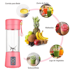 Mini Licuadora Batidora Portátil Recargable Juice Blender-ROSA