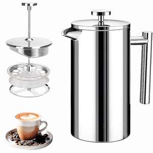 Cafetera Prensa Francesa En Acero Inoxidable 1 Litro