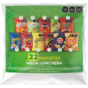 PASABOCAS FRITOLAY MEGALONCHERA SURTIDO X22 586g