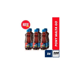BEB PONY MALTA GO PET 200ML X6