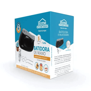 Batidora De Mano Electrica 5 Velocidades Mas Turbo Home Elements HE-1459N