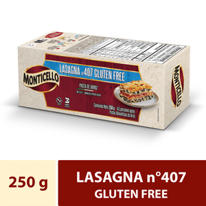 PASTA LASAÑA MONTICELLO GLUT FREE 250g