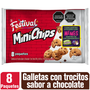GALLETA FESTIVAL MINICHIPS X8 280g