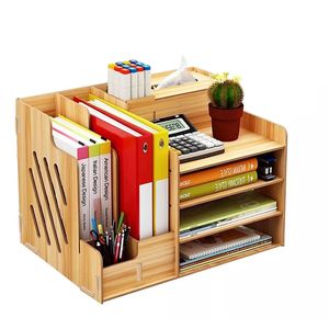 Organizador De Escritorio Y Caja De Pañuelos Almacenamiento Y Soporte