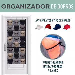 Organizador de Gorras Soporte Puerta 21 Bolsillos