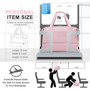 Bolso Maleta Mulifuncion Gym Viajes Para Dama 2 Piezas Rosa