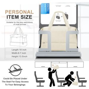 Bolso Maleta Mulifuncion Gym Viajes Para Dama 2 Piezas Beige